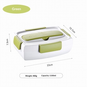 Boîte à lunch portable en plastique, récipient alimentaire Bento anti-fuite, compatible micro-ondes, boîte de rangement alimentaire pour étudiants, bureau et voyages - Product Image 5