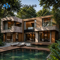 Villa préfabriquée à 2 étages, maison modulaire moderne, prête à emménager, maison de luxe pour resort, entièrement meublée