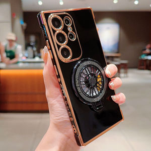 Housse de téléphone esthétique pour <span class=keywords><strong>samsung</strong></span> A55 Galvanoplastie Soft Tpu Girls Cases with Rotating Holder Stand - Product Image 2