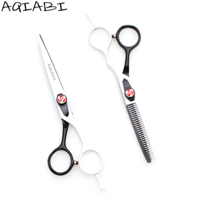 JP Steel 5,5 ''6'' Tijeras de corte de pelo Punta de hoja afilada Blanco A1018 Peluquería Tijeras de adelgazamiento de peluquero - Product Image 1