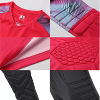 Nouveaux hommes adulte Football gardien uniforme éponge de protection à manches longues entraînement Football gardien Football maillot haut pantalon