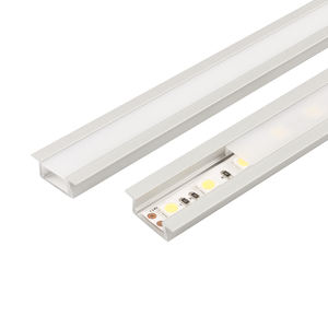 โปรไฟล์ LED แบบฝังสีเงิน 6063-T5 สำหรับแถบไฟ LED ขนาด 10 มม. มาตรฐาน IP20 สำหรับการใช้งานภายในอาคาร - Product Image 4