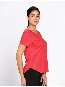 Camiseta Deportiva Roja de Poliéster para Mujer, Marca Munns & Mars, Cuello Redondo, Corte Holgado y Relajado, Ideal para Gimnasio, Entrenamiento, Running y Yoga - Product Image 6