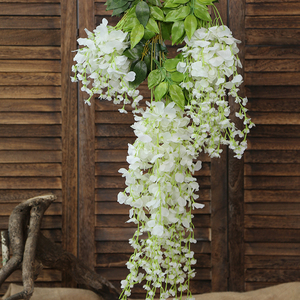 Decoración de boda para colgar en la pared, flor de glicinia púrpura Artificial, vid, flores colgantes de seda Artificial, árbol de glicinia Artificial - Product Image 4