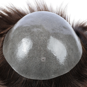 0.08mm <b>Mens</b> Full Pu Human Hair <b>Wigs</b> Male Toupee Hair Piece Hair System Hair for <b>Men</b> Best Price Good Quality Cut Hairstyle #2 - Product Image 5