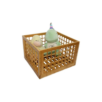 Bacs de rangement en Cube empilable en bambou pour cuisine garde-manger jouets vêtements bac de rangement organisateur entrepôt Garage bacs de rangement armoire