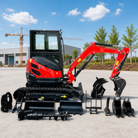PENGIRIMAN GRATIS Mesin Kubota 3.5 Ton 2 Ton Mini Excavator CE/EPA Excavator Mini Mikro untuk Kebun 0.8 Ton Mini Excavator