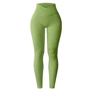 Leggings de yoga butin haute qualité lâche cravate teinture sans couture pli en gros hanche ascenseur entraînement Fitness sans couture Yoga Leggings pour les femmes - Product Image 3