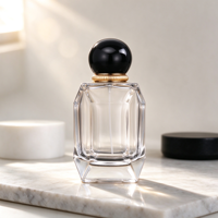 Nouvelle conception MUB, flacon de parfum en verre transparent de 100 ml à fond épais, col serti, pompe fine pressurisée de qualité supérieure, OEM