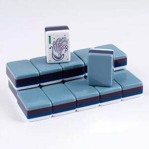 ไพ่นกกระจอกอะคริลิค 4 ชั้น ของแท้จากอเมริกา 160 ชิ้น แบบพับได้ พกพาสะดวก ทนทาน เป็นมิตรกับสิ่งแวดล้อม คุณภาพสูง สีน้ำเงินเข้ม - Product Image 1