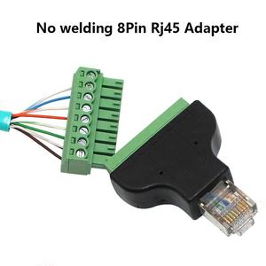 RJ45 Kualitas Tinggi untuk Sekrup Terminal Adaptor RJ45 Pria Ke 8 Pin Konektor RJ45 Splitter 8P8C untuk CCTV DVR Aksesoris CCTV - Product Image 5