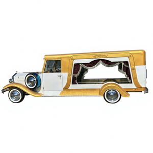 Cercueil électrique de qualité supérieure avec colonnes romaines, 4 roues, acier Q235B, pour cortèges funéraires, vente directe d'usine - Product Image 1