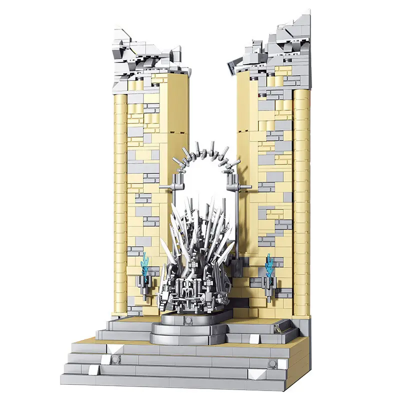 18K K130 Eisen thron Kleine Partikel Zusammen gebauter Baustein Puzzle Spielzeug LegoIN Glys Game of Thrones <span class=keywords><strong>Haus</strong></span> des Drachen