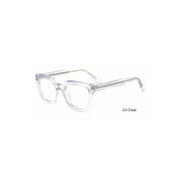 Montures de lunettes optiques carrées rétro en acétate avec détails rivetés pour usage quotidien unisexe, compatibles OEM ODM