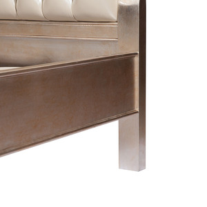 Ensemble de meubles de chambre à coucher de luxe classique haut de gamme, canapé-lit en <span class=keywords><strong>acajou</strong></span>, finition <span class=keywords><strong>feuille</strong></span> d'or, léger, sculpté à la main, revêtement en tissu - Product Image 6