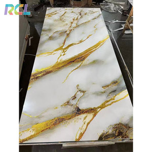 RCL alto marmo lucido Uv Pvc laminato lamiera impermeabile pannello Uv PVC fogli di marmo per la decorazione d'interni - Product Image 3
