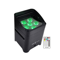 Projecteur LED Par 6*18W sans fil à piles avec télécommande DMX IR pour scène, mariage, fête