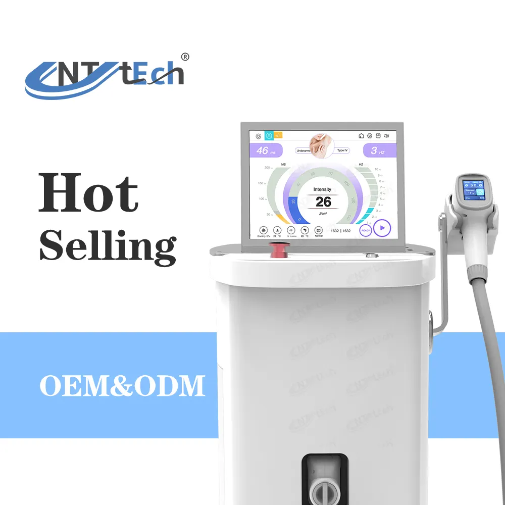 Vertical single handle 808nm diode laser hair removal machine for home hair removal skin