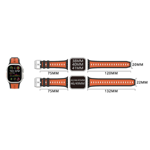 CM Fashion <span class=keywords><strong>Bracelet</strong></span> pour <span class=keywords><strong>Apple</strong></span> <span class=keywords><strong>Watch</strong></span> Ultra 2 49mm, <span class=keywords><strong>Série</strong></span> 10 9 8 <span class=keywords><strong>7</strong></span> 6 5 4 46mm 45mm 44mm 42mm <span class=keywords><strong>41mm</strong></span> 40mm - Product Image 3