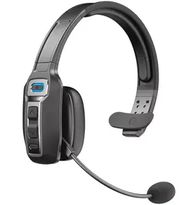 Headset wireless com cancelamento de ruído e microfone mudo, com ouvido bluetooth para caminhoneiros, escritório em casa e skype