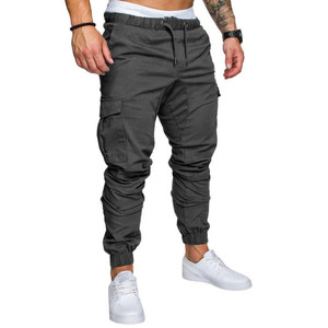 Pantalon <span class=keywords><strong>Jogger</strong></span> Homme Coupe Droite Décontracté Léger Taille Mi-Haute Mode - Product Image 4