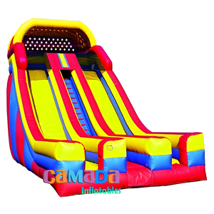 Directo de fábrica personalizado al por mayor Base inflable salto tobogán <span class=keywords><strong>acantilado</strong></span> salto Base salto con tobogán de caída inflable Screamer tobogán - Product Image 6