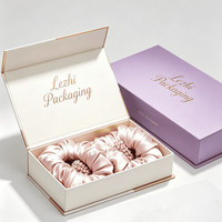 Boîte d'emballage magnétique pour cheveux avec logo personnalisé, recyclable, luxe, cadeau beauté, boîte rigide à couvercle rabattable en papier avec insert