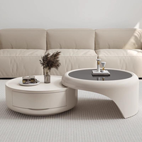 Table Basse de Luxe Nordique Moderne en Bois avec Tiroirs Extensibles, Meuble TV Multifonctionnel pour Hôtel et Salon, Design Décoratif Dernier Cri