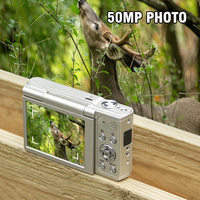 Cámara de estilo vintage Vlogging 4K con pantalla abatible Cámara selfie de viaje compacta para fotografía portátil