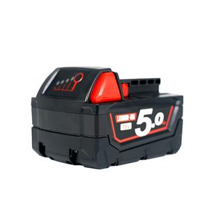 Batería de Repuesto de Litio de 18V 5.0Ah <span class=keywords><strong>M18</strong></span> para Herramienta Eléctrica Inalámbrica <span class=keywords><strong>Milwaukee</strong></span> 48-11-1850 48-11-1852 - Product Image 1