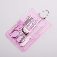 Kit de soin des ongles en acier allié écologique personnalisable en 5 pièces, ensemble de manucure de voyage, cadeaux publicitaires promotionnels