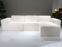 Salon nordique confortable en forme de L canapé éponge douce fauteuil quatre places canapé paresseux canapé de Compression