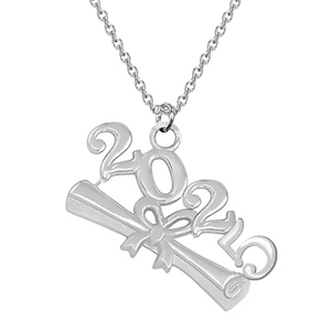 Collana di gioielli con catena a maglie di Design ispirate alla laurea per studenti delle scuole 2025 - Product Image 3