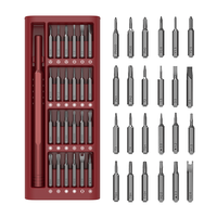 Kit de tournevis de précision 25-en-1 avec manche en acier, mini-outils de réparation pour ordinateurs portables et consoles de jeux, vente en gros OEM pour centres de réparation