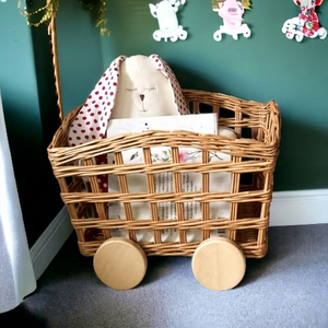Cesta de Almacenamiento de Juguetes para Niños de Bambú, Moderna, Sostenible, Multifuncional, con Bordes Redondeados Suaves, Organizador de Juguetes para Sala de Estar - Product Image 1