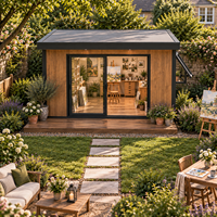 Studio d'art préfabriqué pour jardins résidentiels au Royaume-Uni, Pod d'atelier musical créatif isolé avec grandes fenêtres et design intérieur personnalisé