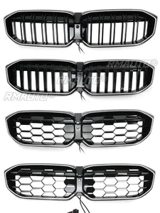 Calandre supérieure de radiateur LED de style racing pour BMW Série 5 G30 G38 2017-2020, kit carrosserie de calandre avant de voiture - Product Image 5