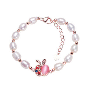 Joyería de Perlas de Agua Dulce al por Mayor, Cuentas de Arroz y Pulseras de Bolas Negras, Colección de Dijes Estilo Zhuji, Moda para Venta Ambulante - Product Image 5