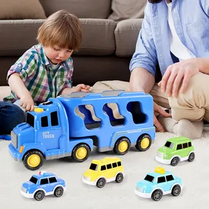 Druckguss-Spielzeug-Set für Lkw und Bagger Baumfahrzeuge Automodell-Spielzeug für Jungen von 2 bis 4 Jahren