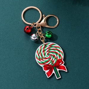 Llavero de Navidad con diseño de muñeco de nieve de dibujos animados, alce y campana pequeña, encantador y festivo, buen regalo para amigos - Product Image 6
