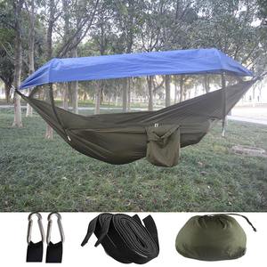 स्वचालित त्वरित खोलने वाले मच्छर नेट हैममॉक एकल या डबल बेड आउटडोर कैंपिंग मच्छर रेपेलेंट सनशेड हैममॉक - Product Image 5