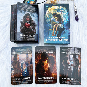 Jeu de cartes Oracle d'amour en gros, 56 cartes, pour la guérison des relations, le travail des ombres, l'orientation des <span class=keywords><strong>flammes</strong></span> <span class=keywords><strong>jumelles</strong></span> et des âmes sœurs, en papier écologique - Product Image 1