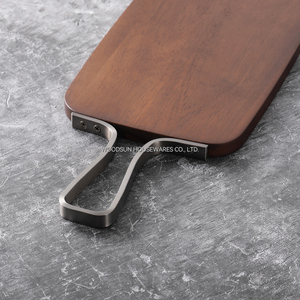 Woodsun Poignées de quincaillerie en métal Plateaux de service rectangulaires en bois d'acacia 2023 - Product Image 3