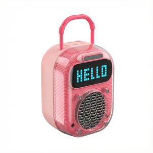 Mini haut-parleur actif portable, taille spéciale de la paume de la main, LED RVB 5W, <span class=keywords><strong>radio</strong></span> <span class=keywords><strong>FM</strong></span> étanche, écran d'horloge pour home cinéma, <span class=keywords><strong>ordinateur</strong></span> - Product Image 5