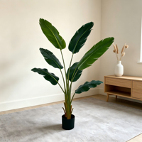 JOLAMIRA Plante Artificielle Banane du Voyageur, Grande, de Luxe Léger, Style Nordique, en PE+Fer, Écologique et Durable, pour Intérieur Salon