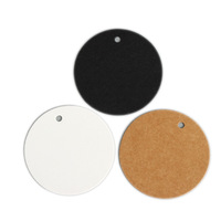 Etiqueta circular de papel Kraft, tarjetas blancas y negras, tarjetas pequeñas de papel para hornear pan, precios de ropa, etiquetas de ropa, códigos de barras personalizados