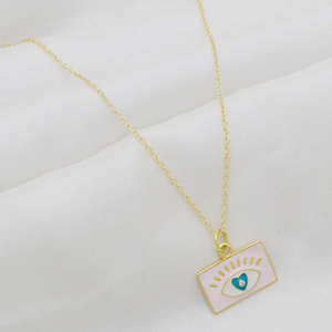 สร้อยคอ925อีวิลี่ย์เงินสเตอร์ลิงพร้อมเคลือบเซรามิกและคิวบิกเซอร์โคเนียของขวัญแต่งงาน - Product Image 2