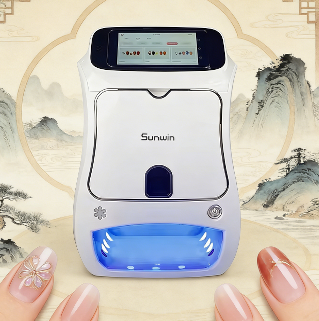 Portable Art Nail Printer Instrument Print Resolution 1200 DPI Any Design Desktop Nail Printer DIY Print Art for Beauty Product