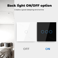 Interruptor de Luz Táctil Inteligente LangYeao US Tuya ZigBee de 1/2/3/4 Vías, Sin Neutro, Sin Condensadores, Funciona con Alexa/Google Home 10A