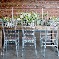 Chaise Chiavari transparente en acrylique empilable, idéale pour les mariages, les hôtels et les banquets, best-seller
